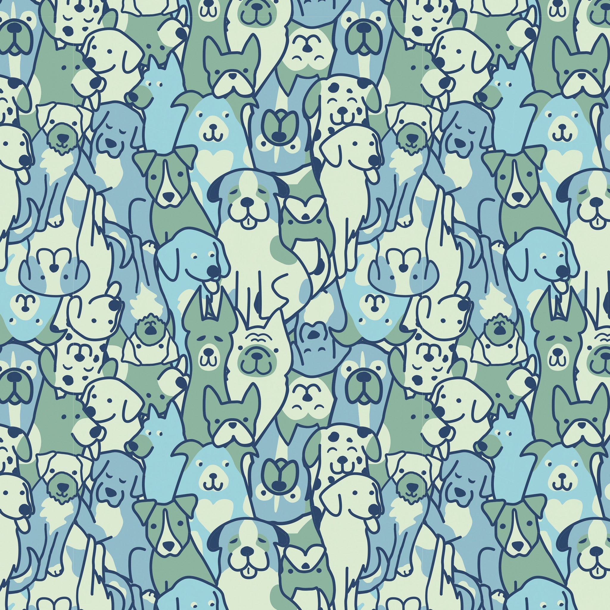 Toddler Heart of Dogs Pattern Short Sleeve Crusher Tee