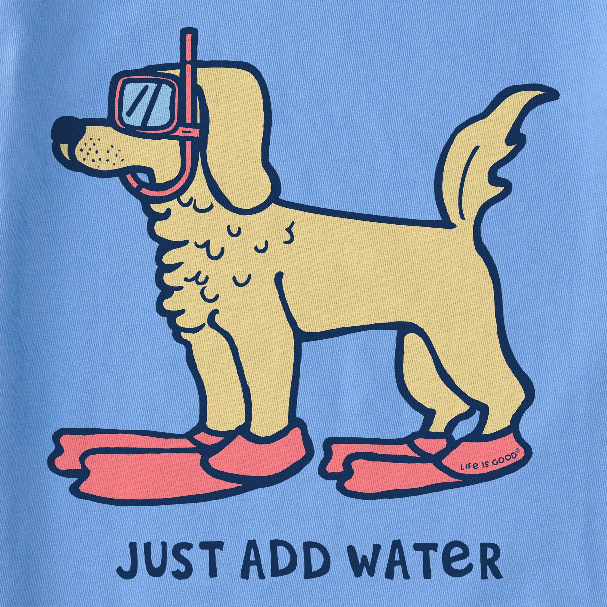 Kids Just Add Water Snorkle Dog Short Sleeve Crusher Tee