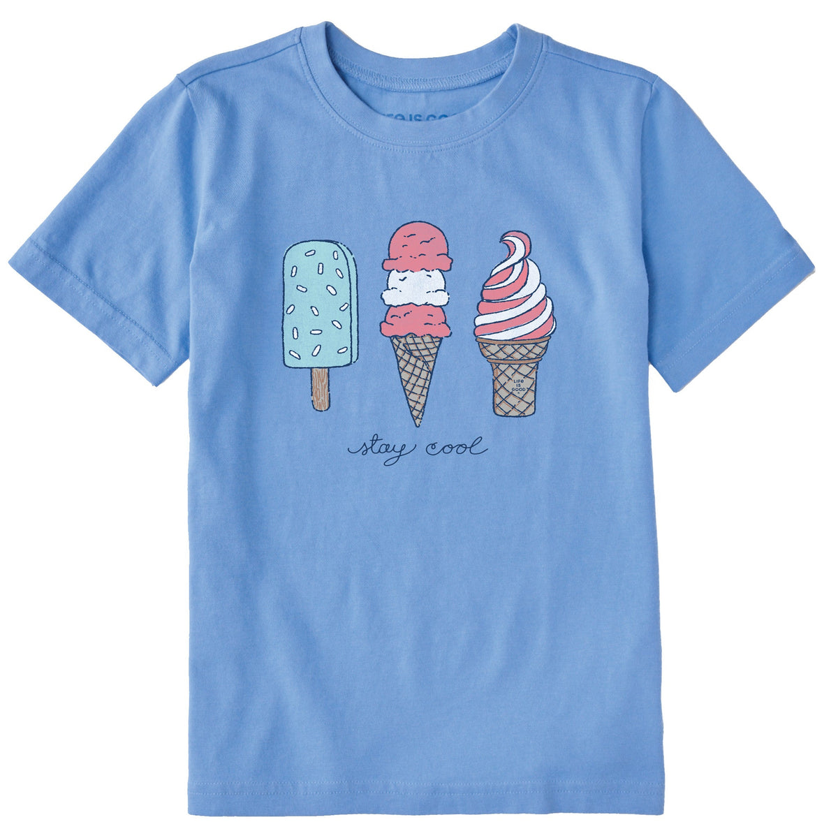 Kids Stay Cool Ice Cream Short Sleeve Crusher Tee