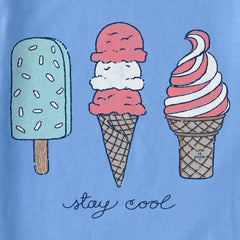 Kids Stay Cool Ice Cream Short Sleeve Crusher Tee