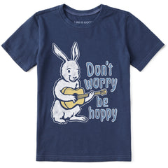 Kids Don't Worry Be Hoppy Short Sleeve Crusher Tee