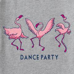 Kids Flamingo Dance Party Short Sleeve Crusher Tee