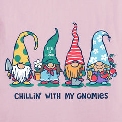 Women's Garden Gnomies Chillin' Short Sleeve Tee