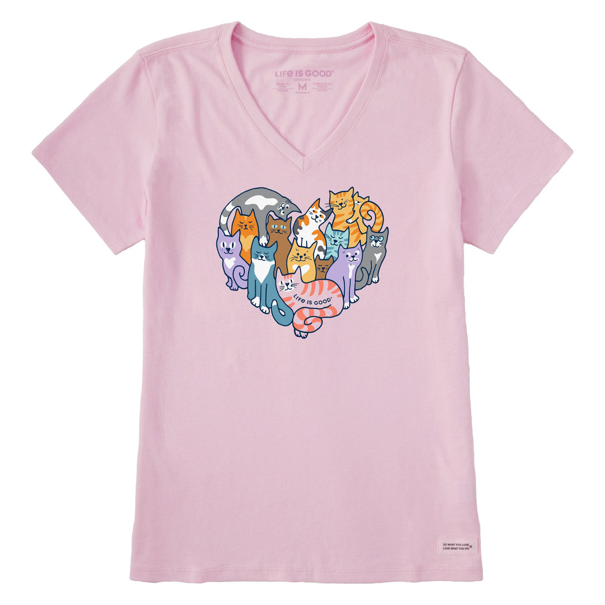 Women's Heart of Cats Short Sleeve Vee