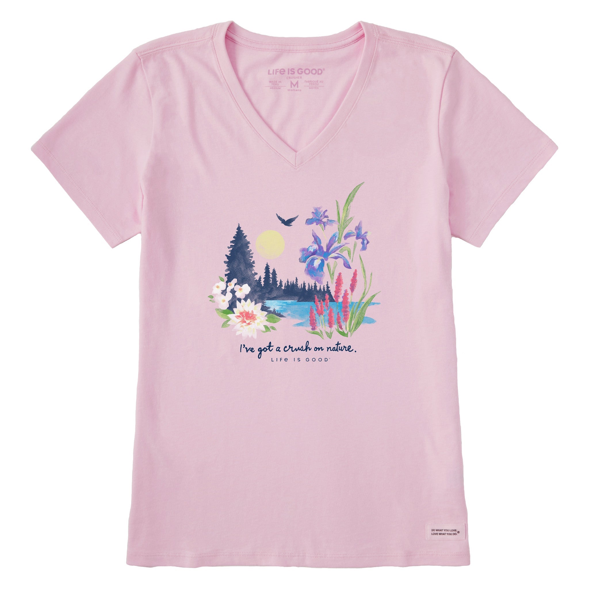 Women's Lakescape Crush on Nature Short Sleeve Vee