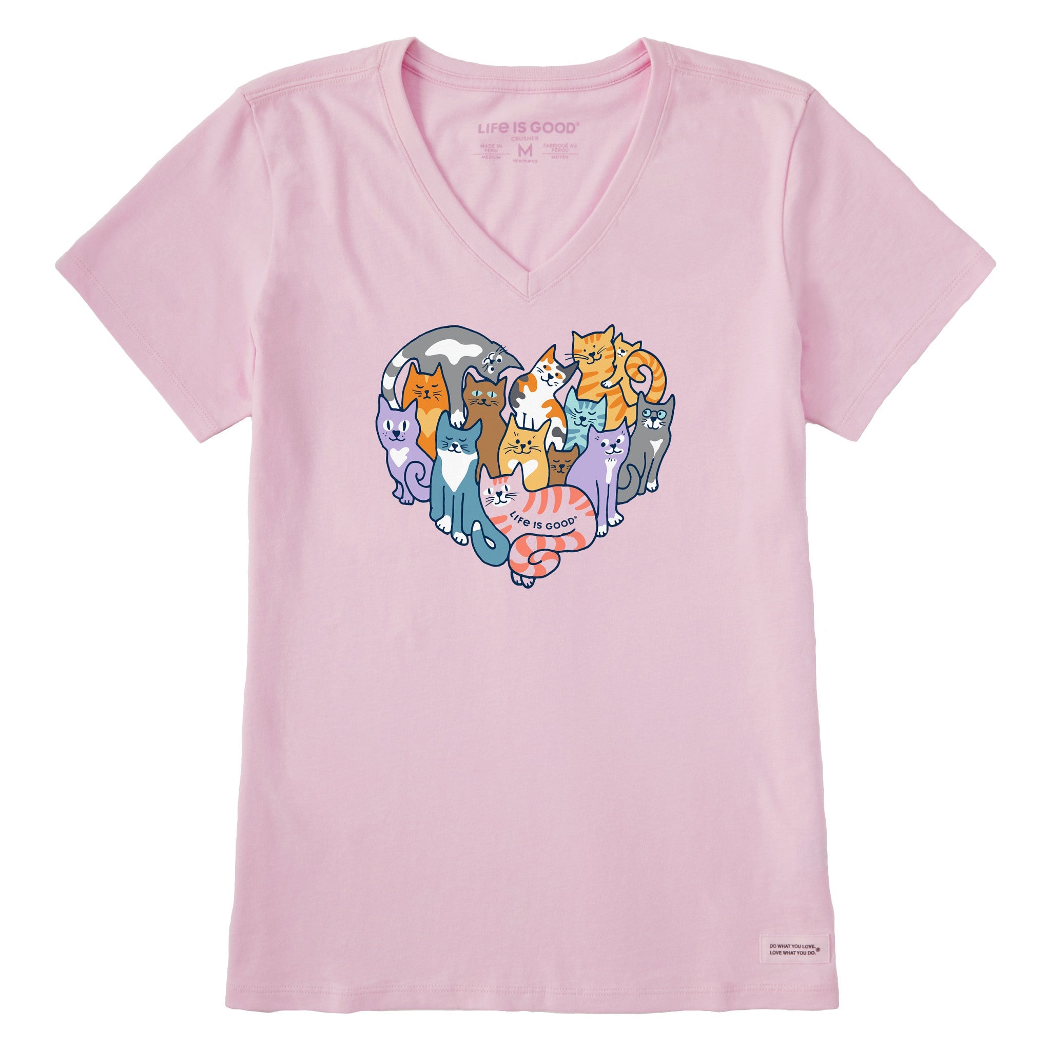Women's Heart of Cats Short Sleeve Vee