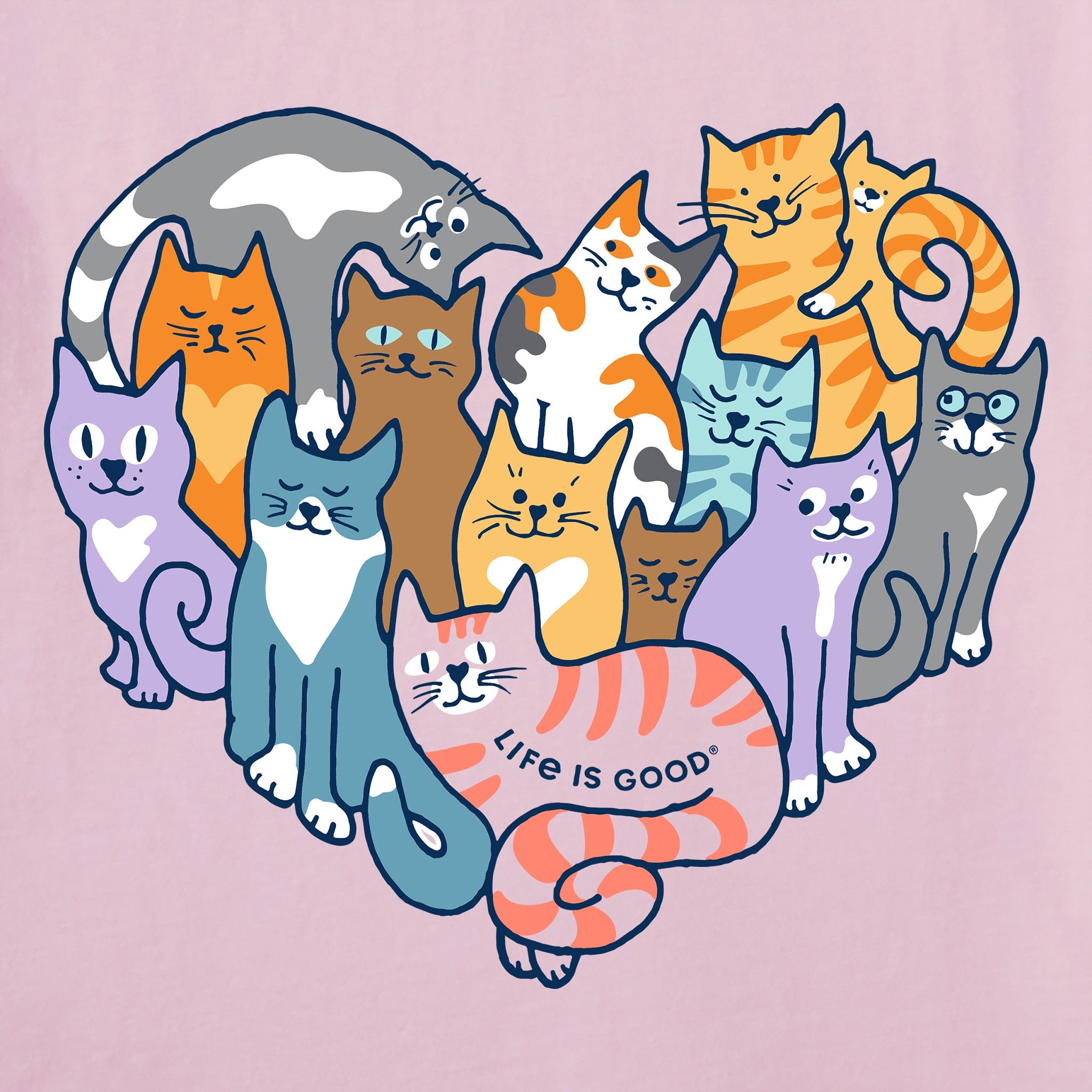 Women's Heart of Cats Short Sleeve Vee