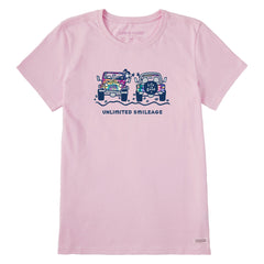 Women's Jackie Tie Dye Smileage Short Sleeve Crusher Tee