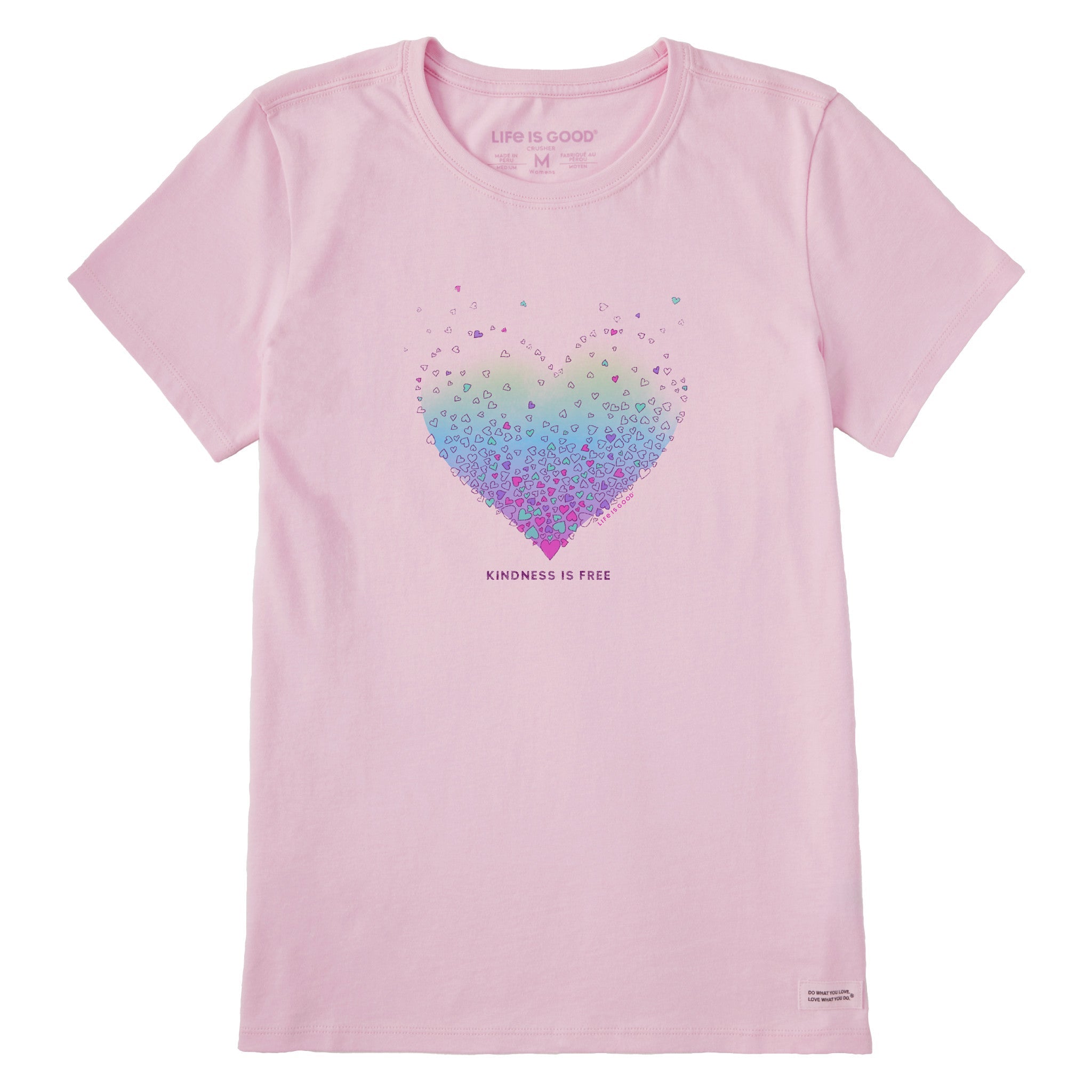 Women's Kindness is Free Evaporating Heart Short Sleeve Tee