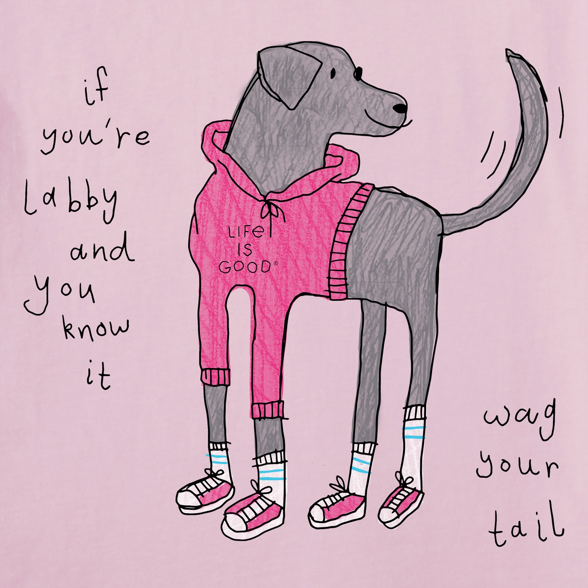 Women's Labby Wag your Tail Short Sleeve Crusher Tee