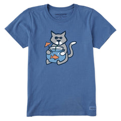 Women's Fishbowl Al Short Sleeve Crusher Tee