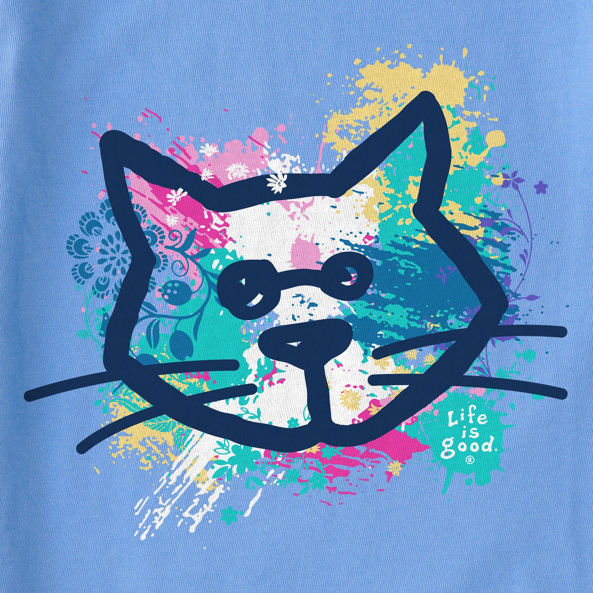 Women's Al Paint Pattern Short Sleeve Crusher Tee