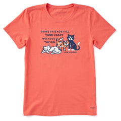 Women's Friends Fill your Heart Al Short Sleeve Crusher Tee