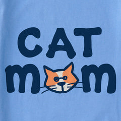 Women's Al Cat Mom Short Sleeve Crusher Vee