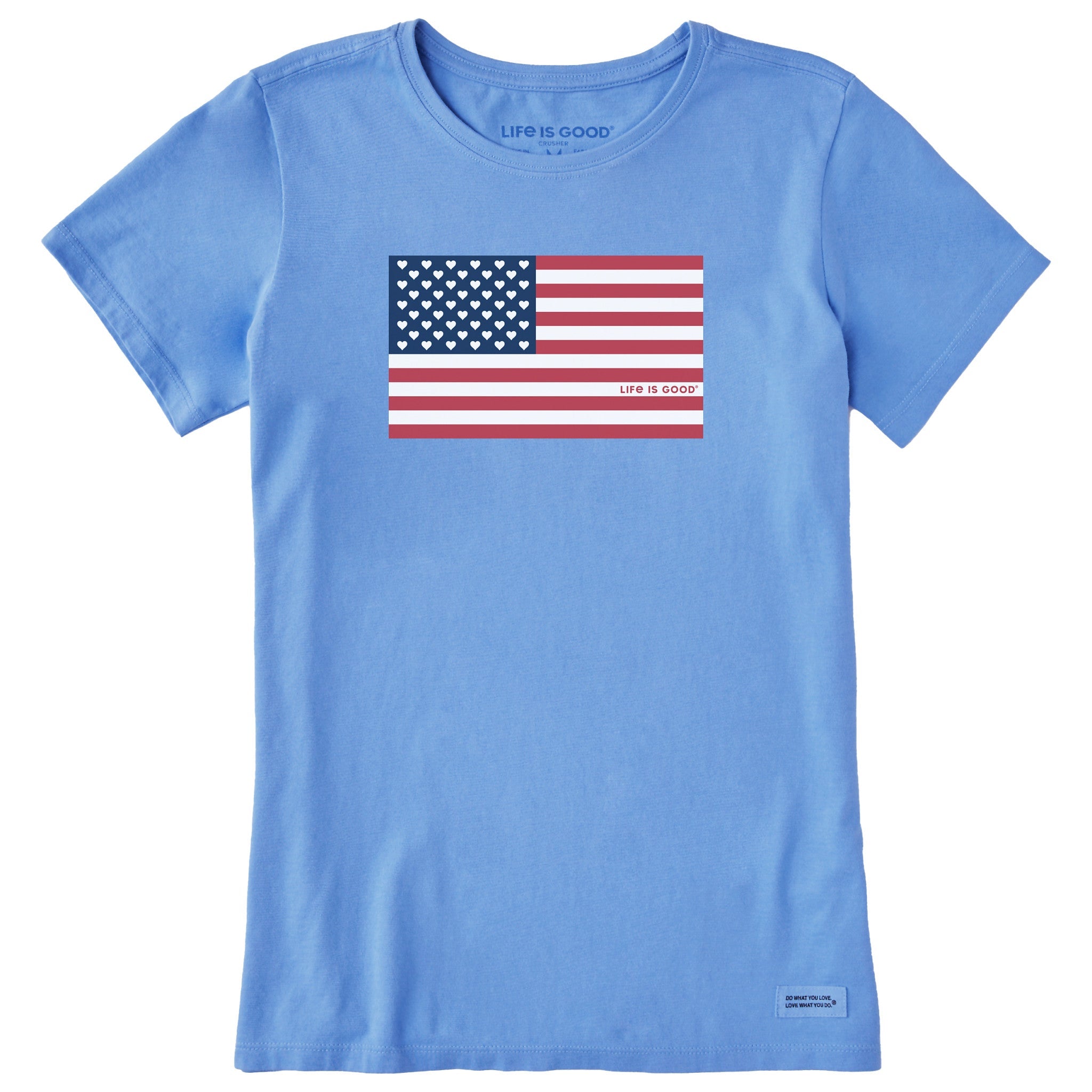 Women's Flag Hearts Short Sleeve Tee