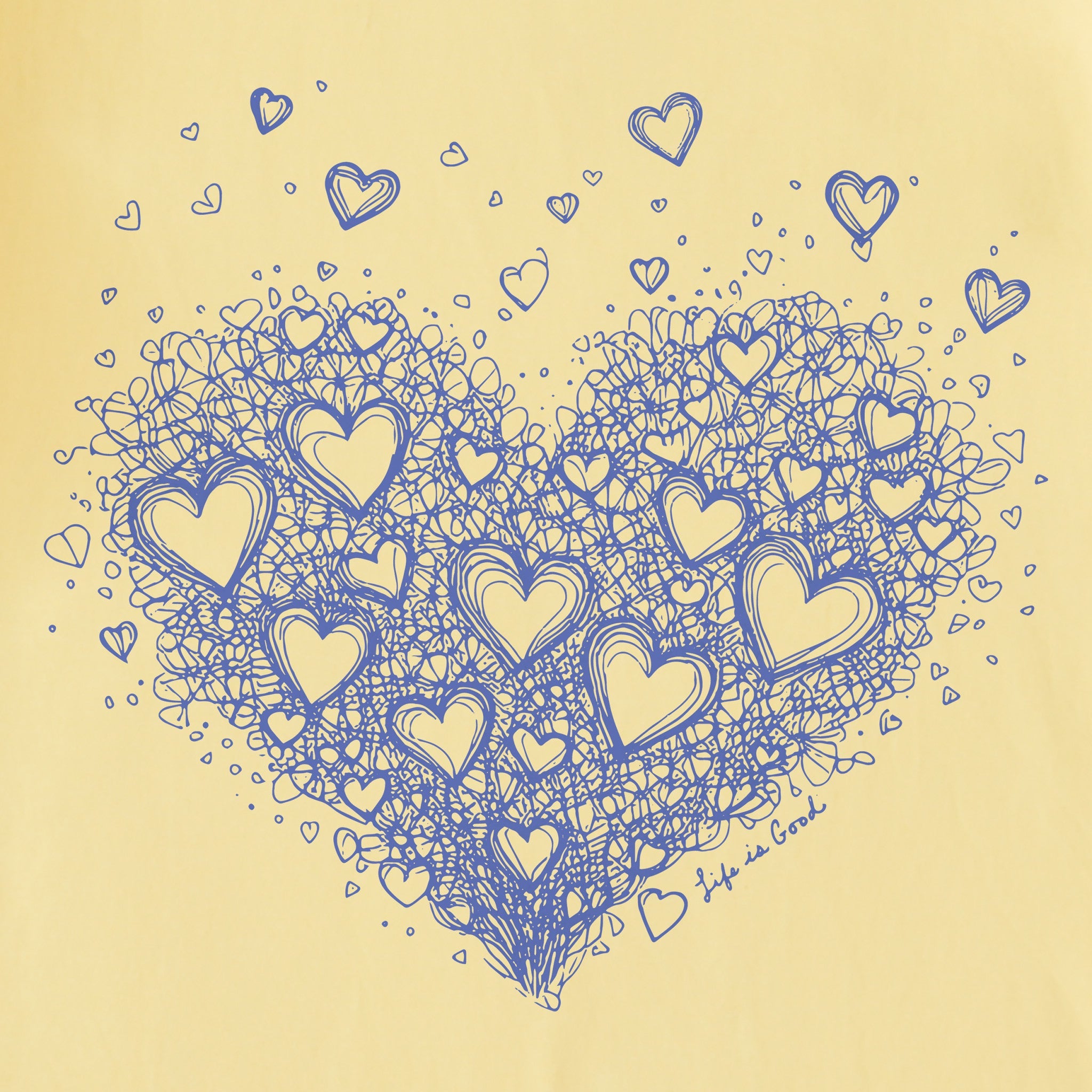 Women's Floating Hearts Love Short Sleeve Tee