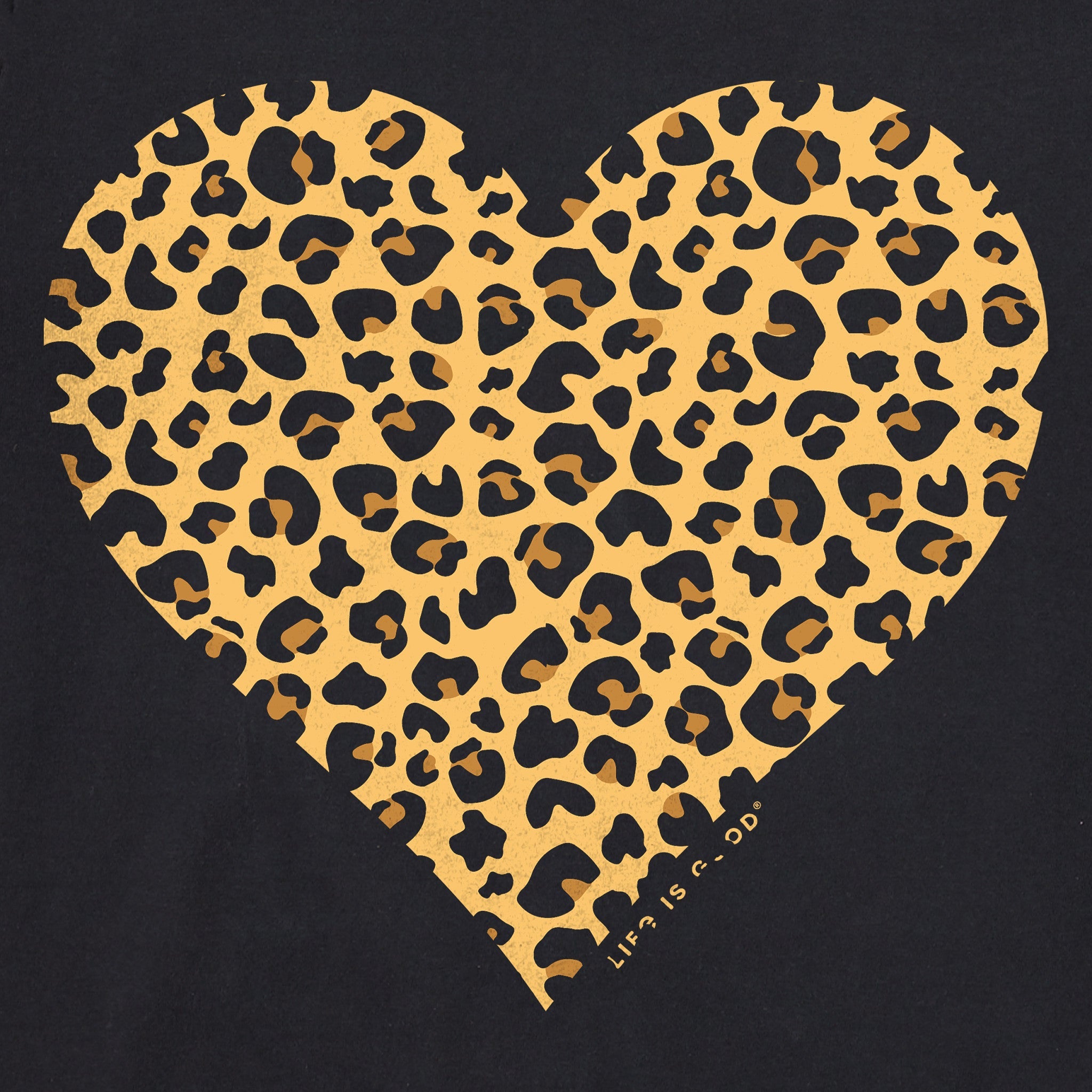 Women's Leopard Heart Short Sleeve Tee