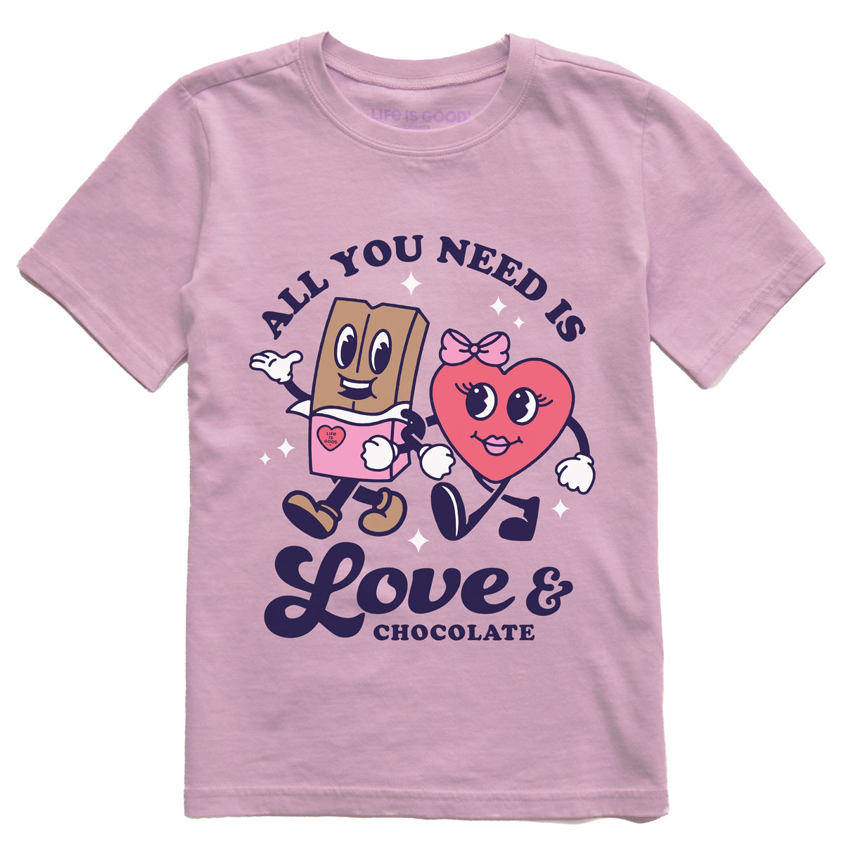 Kids Love & Chocolate Short Sleeve Crusher Tee