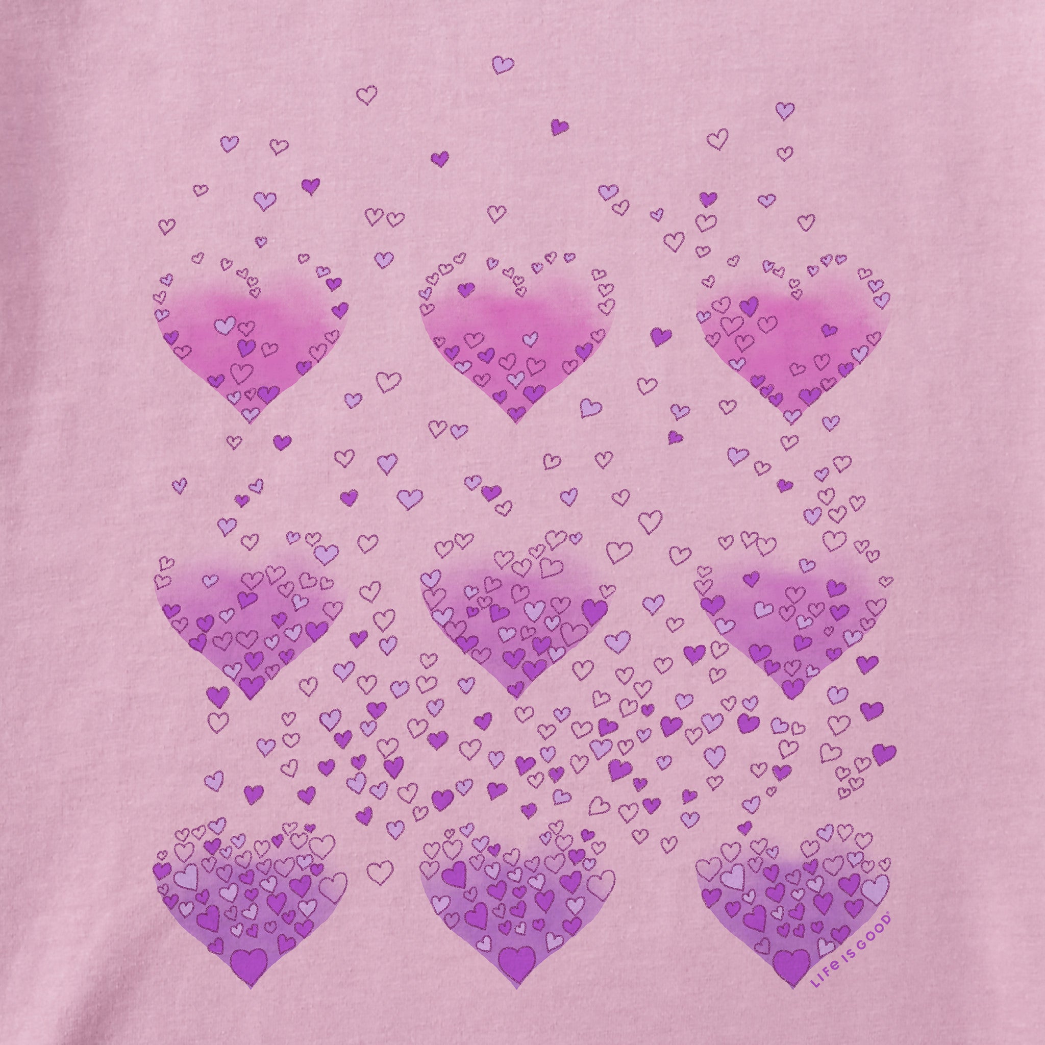 Kids Heart of Hearts Grid Short Sleeve Crusher Tee