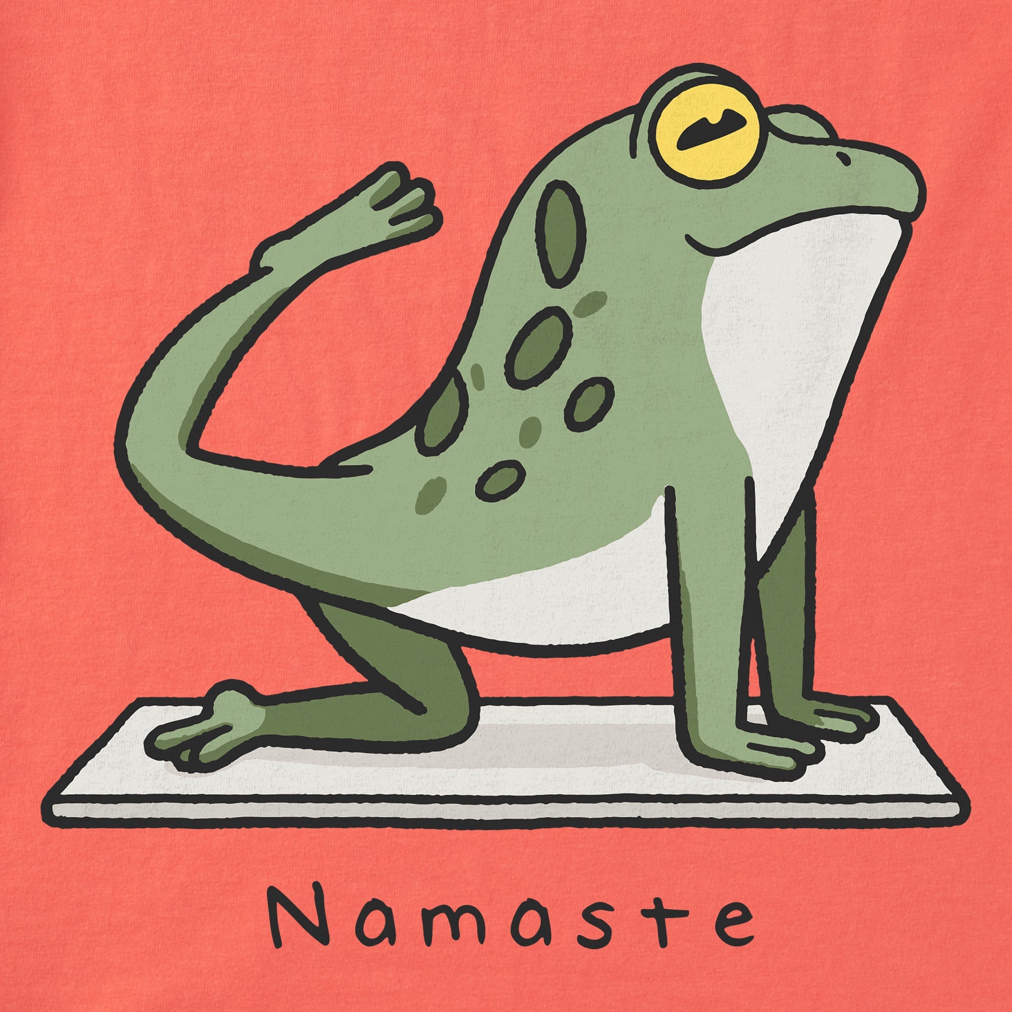 Kids Namaste Frog Short Sleeve Crusher Tee