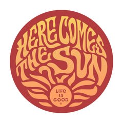 Trippy Here Comes the Sun 4" Circle Sticker