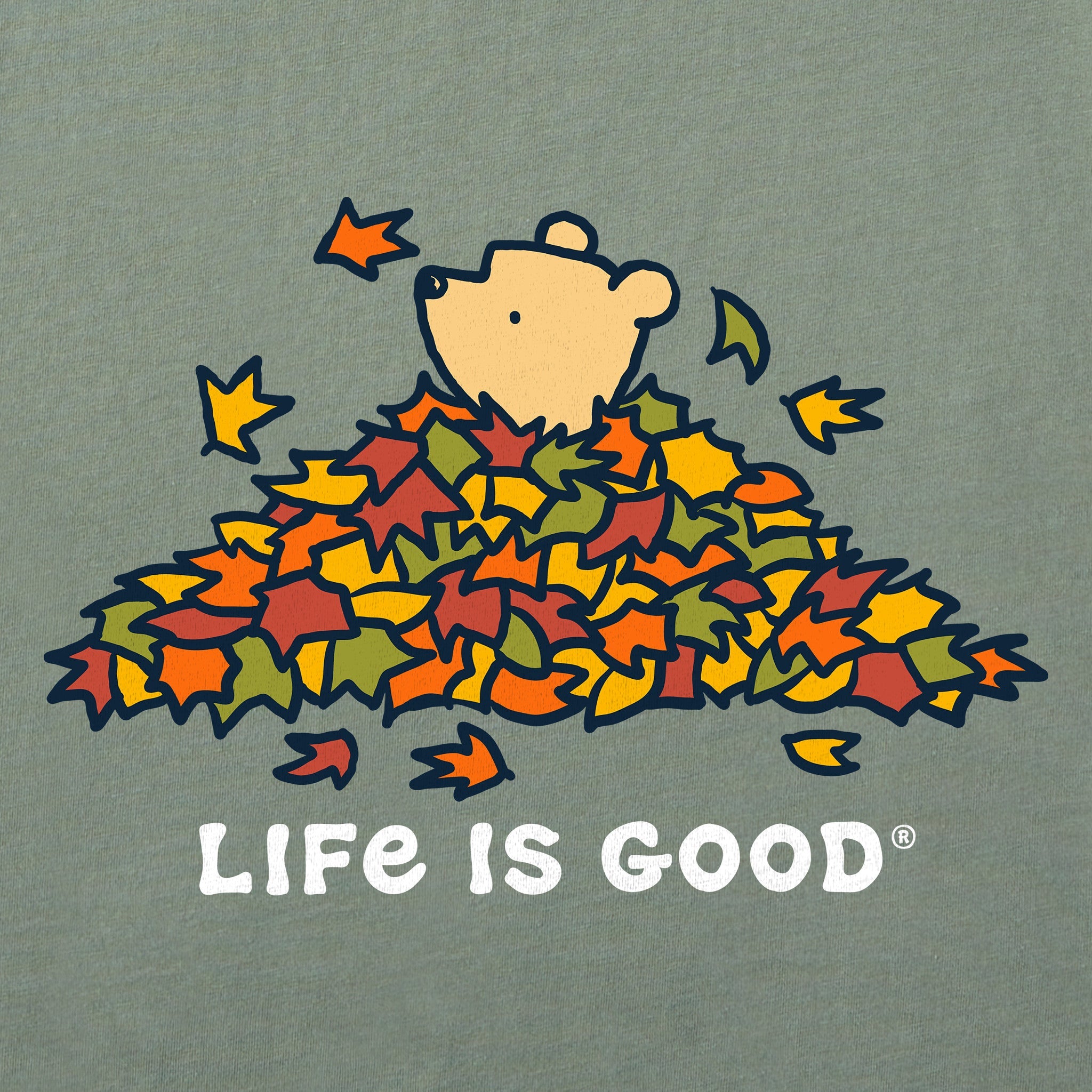 Men's Winnie Leaf Pile Short Sleeve Crusher Tee