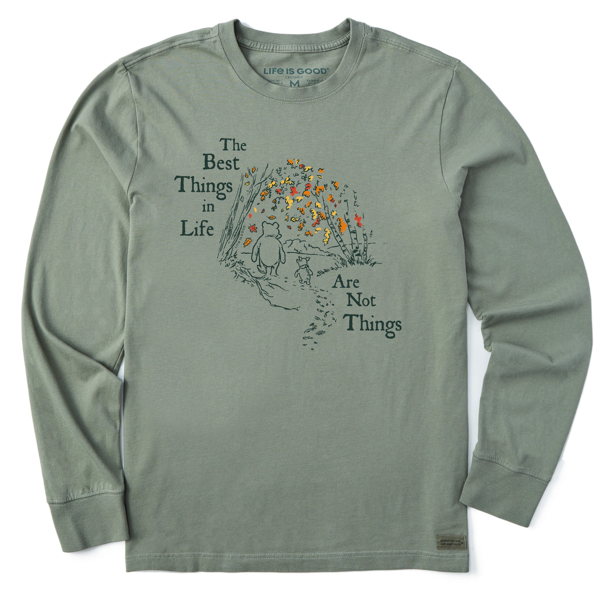 Men's Winnie Best Things Foliage Long Sleeve Crusher Tee