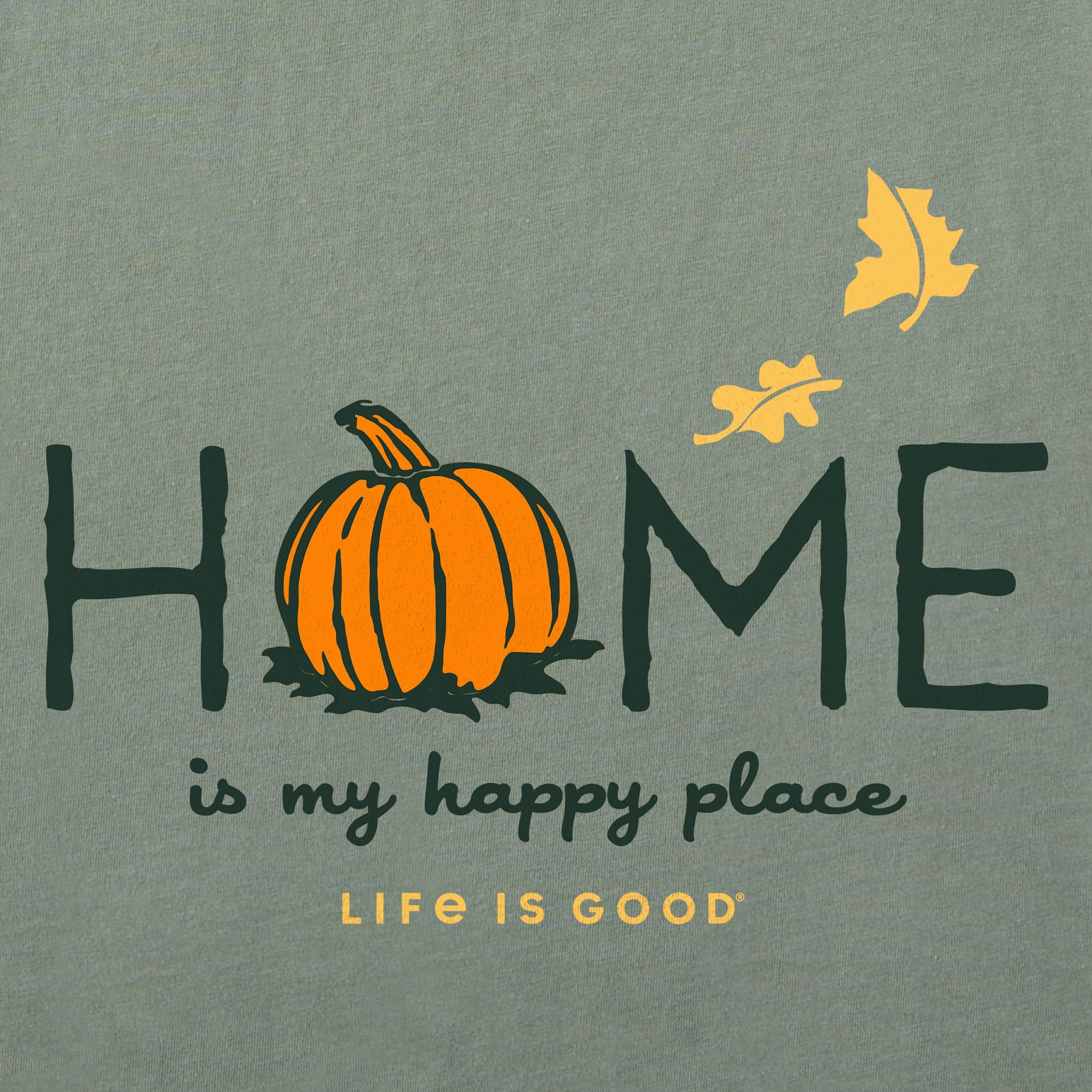 Women's Home is my Happy Place Fall Long Sleeve Crusher Vee