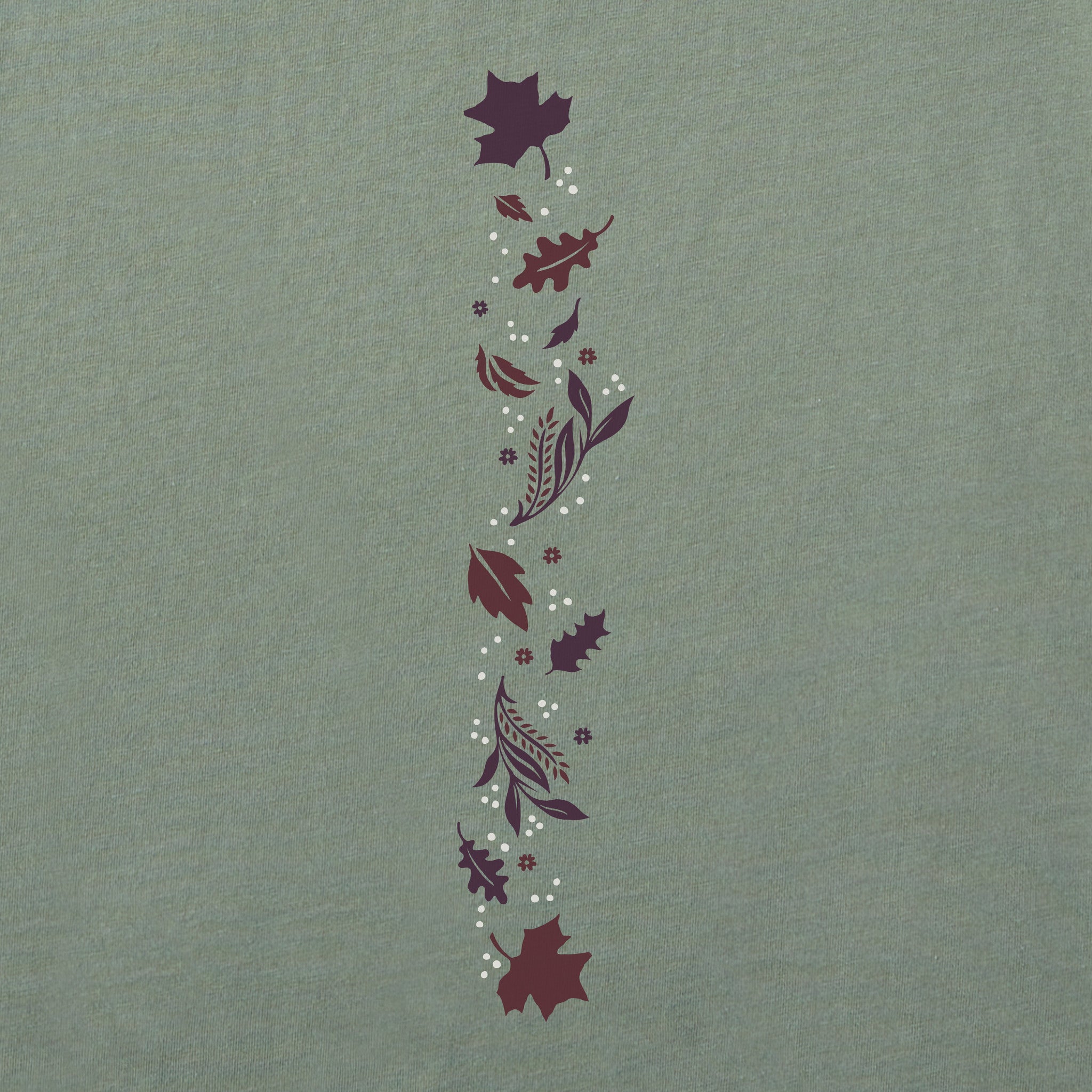 Women's Fall Leafy Heart Long Sleeve Crusher Tee