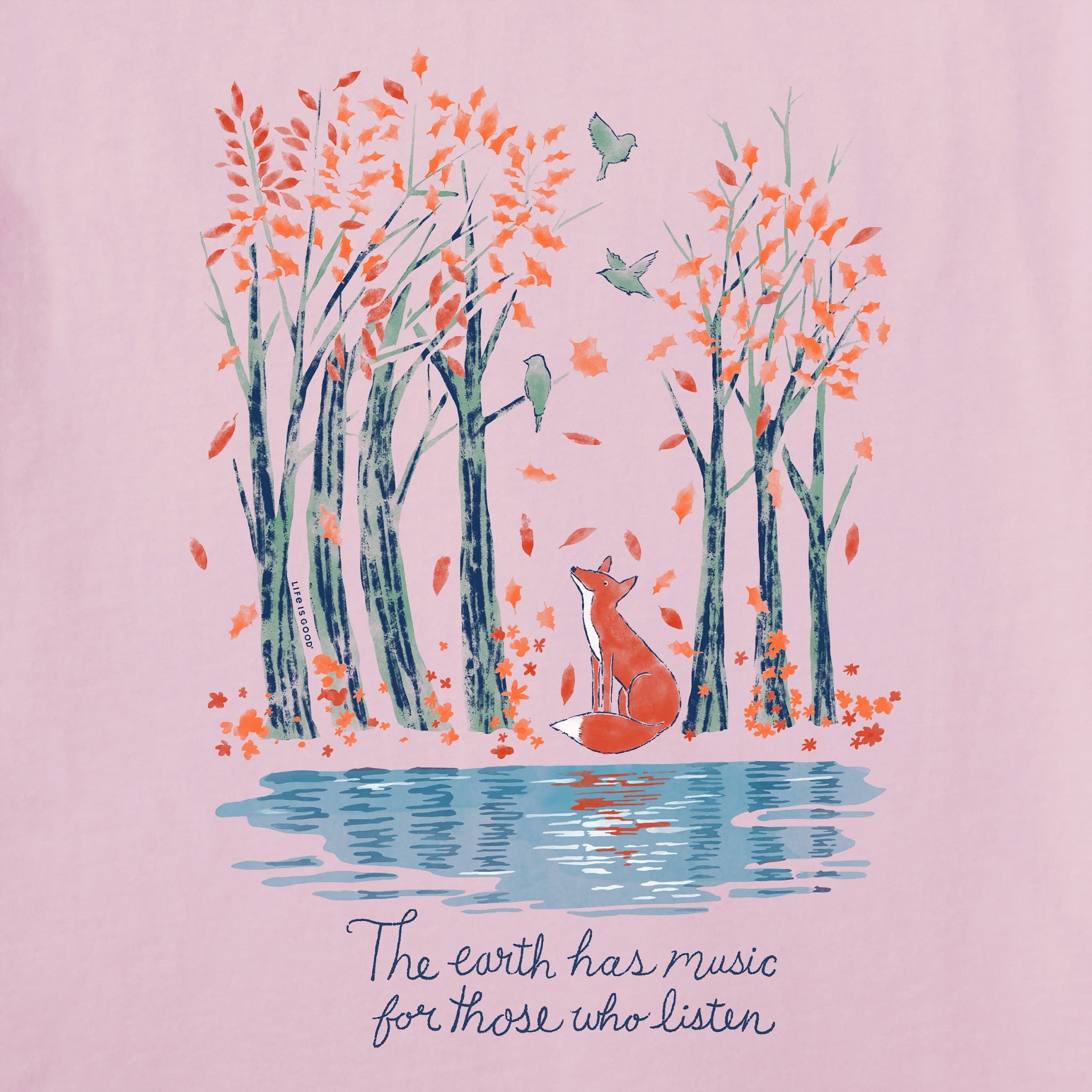 Women's Earth Has Music Foxy Lake Short Sleeve Crusher Tee