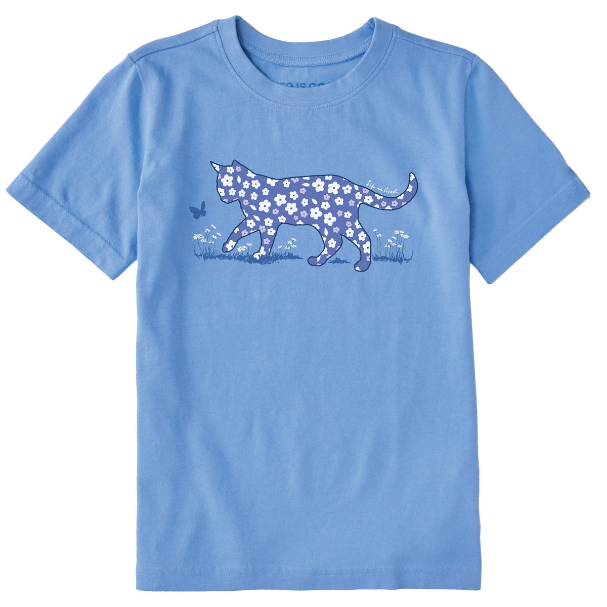 Kids Patterna Daisy Cat Short Sleeve Crusher Tee