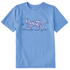 Kids Patterna Daisy Cat Short Sleeve Crusher Tee