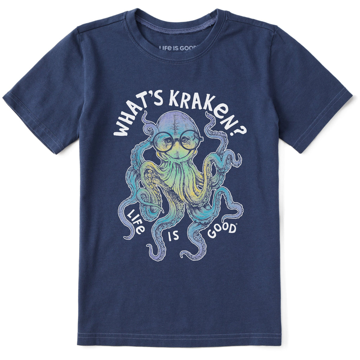 Kids What's Kraken? Short Sleeve Crusher Tee