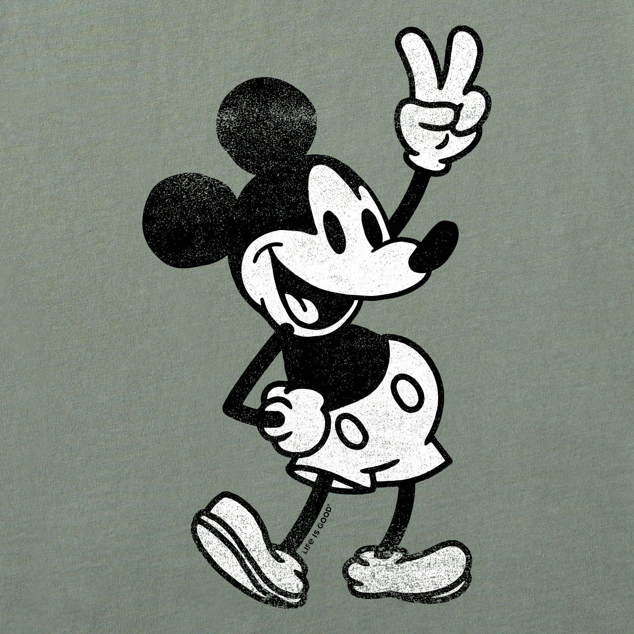Men's Steamboat Willie Peace Short Sleeve Crusher Tee