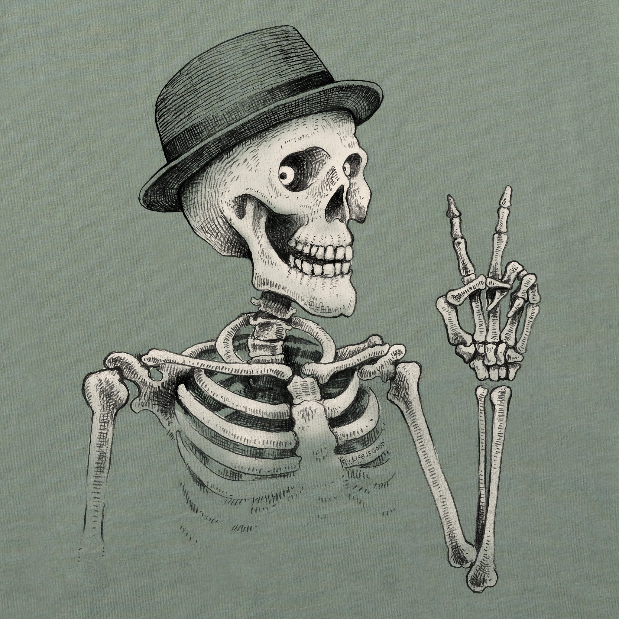 Men's Peaceful Bones Short Sleeve Crusher Tee
