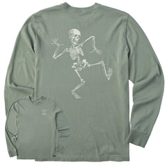 Men's Skeleton Dance Long Sleeve Crusher Tee