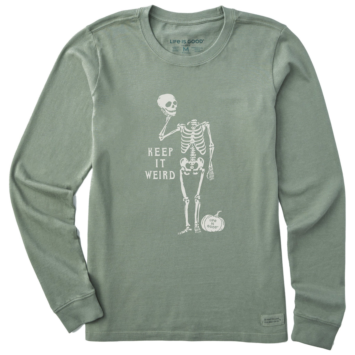 Women's Keep it Weird Skeleton Long Sleeve Crusher Tee