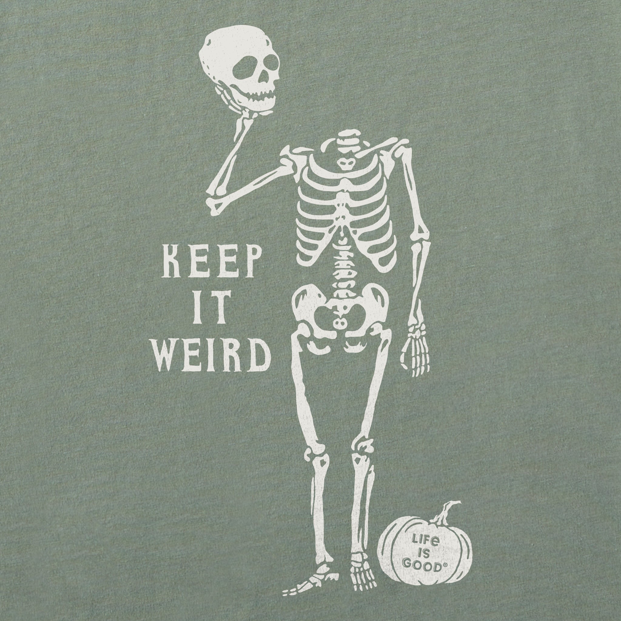 Women's Keep it Weird Skeleton Long Sleeve Crusher Tee