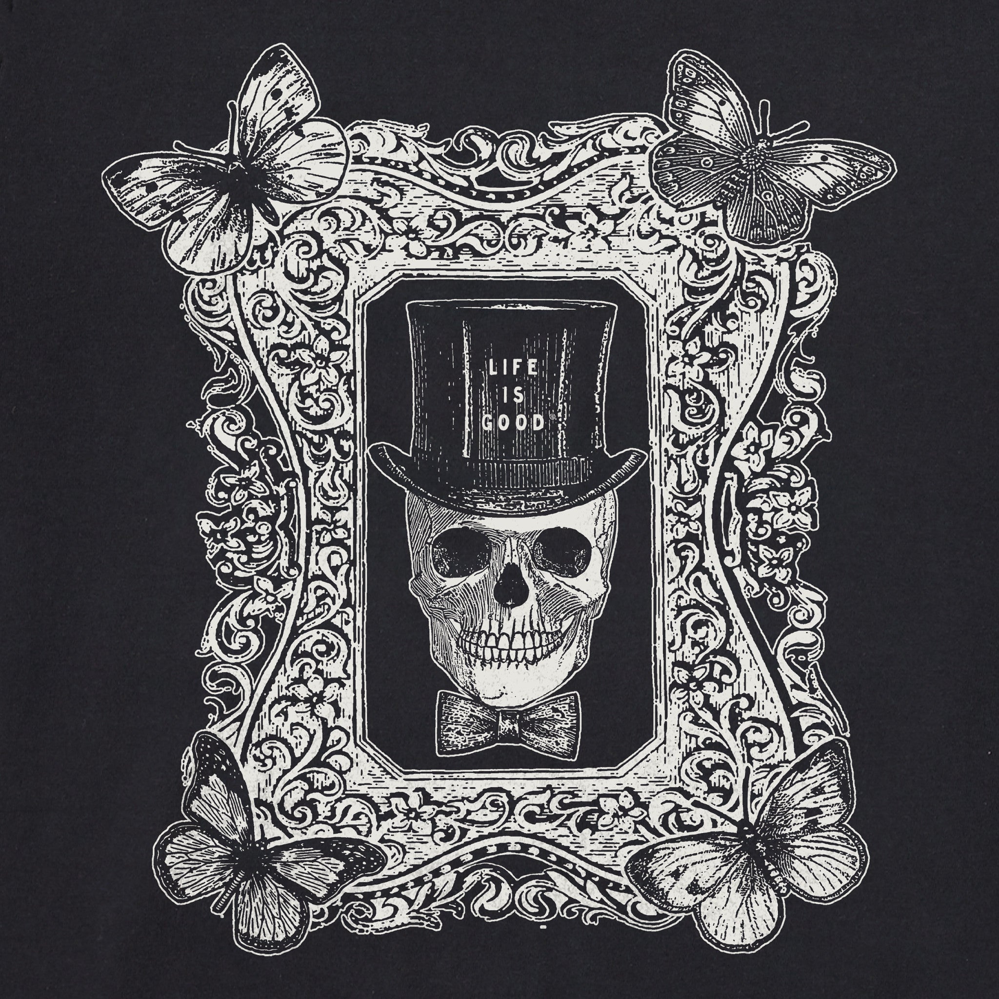 Women's Antique Treat Every Day Skull Long Sleeve Crusher Tee