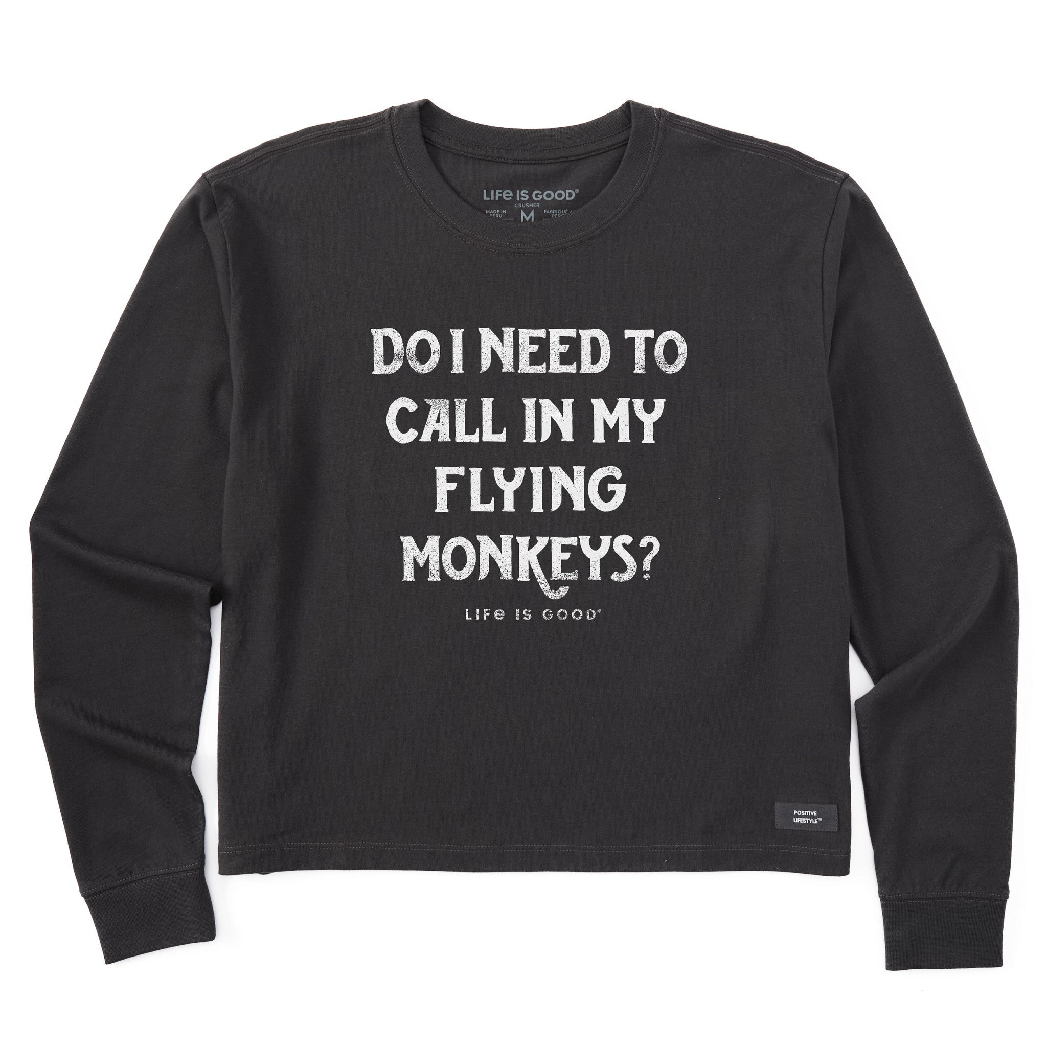 Women's FLYING MONKEY Long Sleeve Crusher Boxy Tee