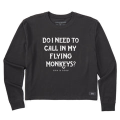 Women's FLYING MONKEY Long Sleeve Crusher Boxy Tee