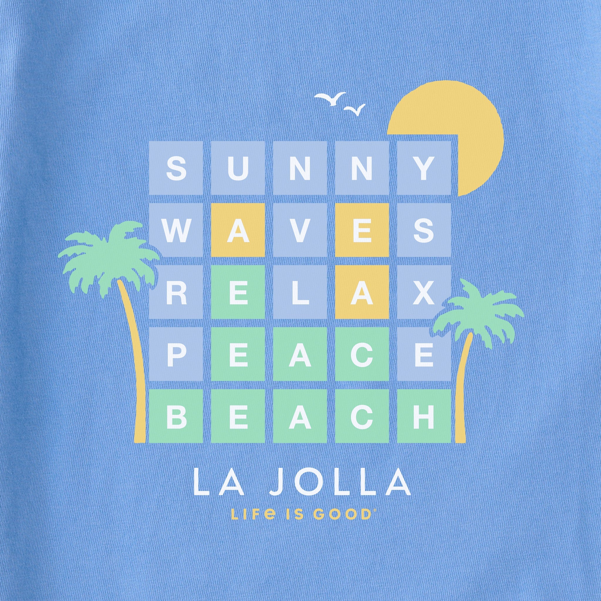 Women's La Jolla Word Game Short Sleeve Crusher Tee