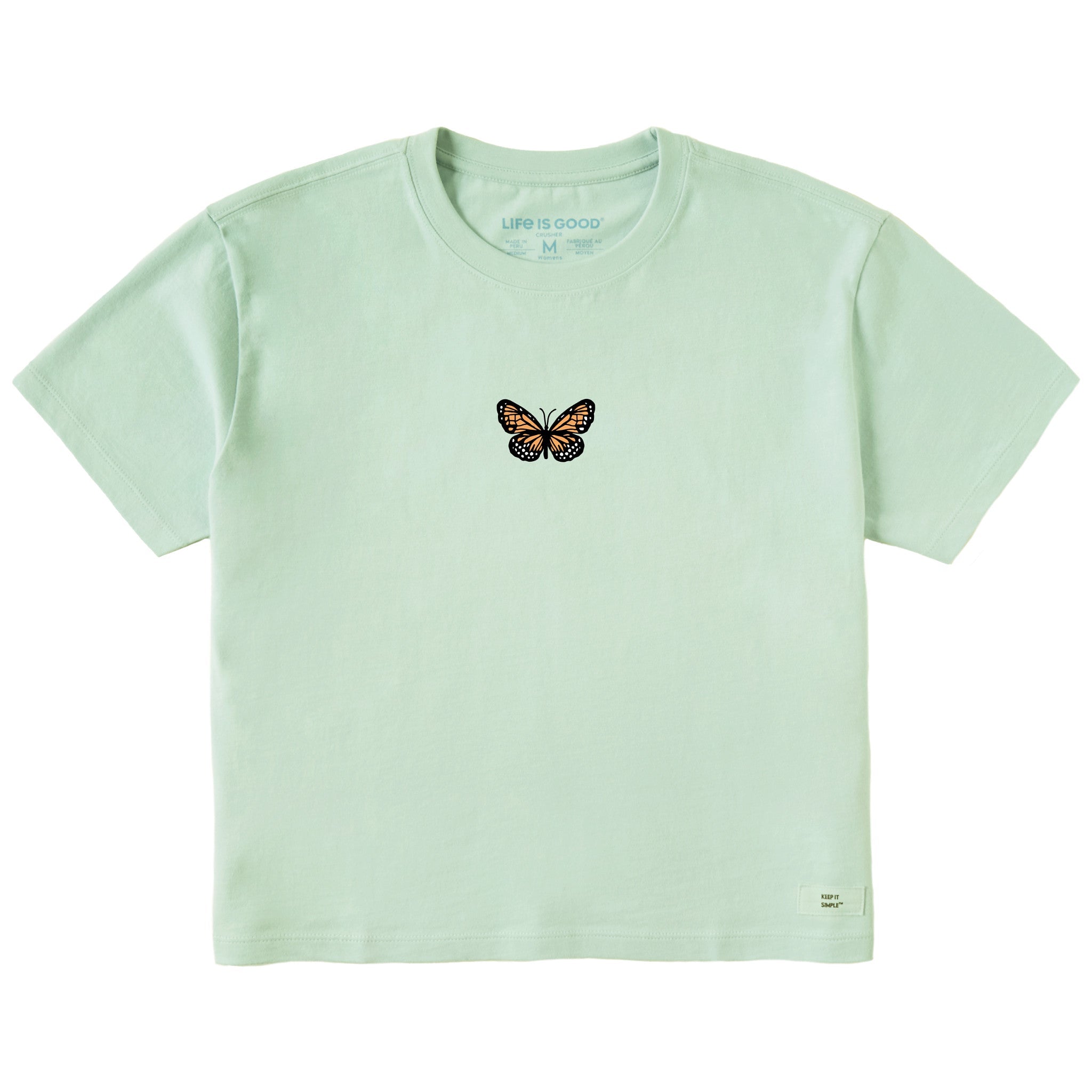 Women's Clean Butterfly Short Sleeve Crusher Boxy Tee