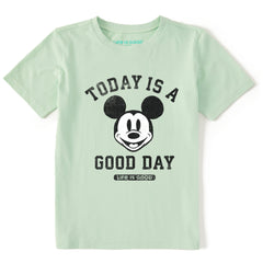 Kids Steamboat Willie Good Day Short Sleeve Crusher Tee