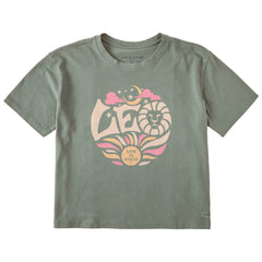 Women's Leo Zodiac Vibes Short Sleeve Crusher Boxy Tee