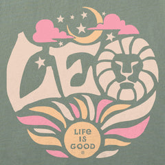 Women's Leo Zodiac Vibes Short Sleeve Crusher Boxy Tee