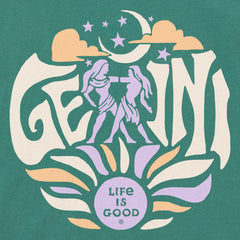 Women's Gemini  Zodiac Vibes Short Sleeve Crusher Boxy Tee