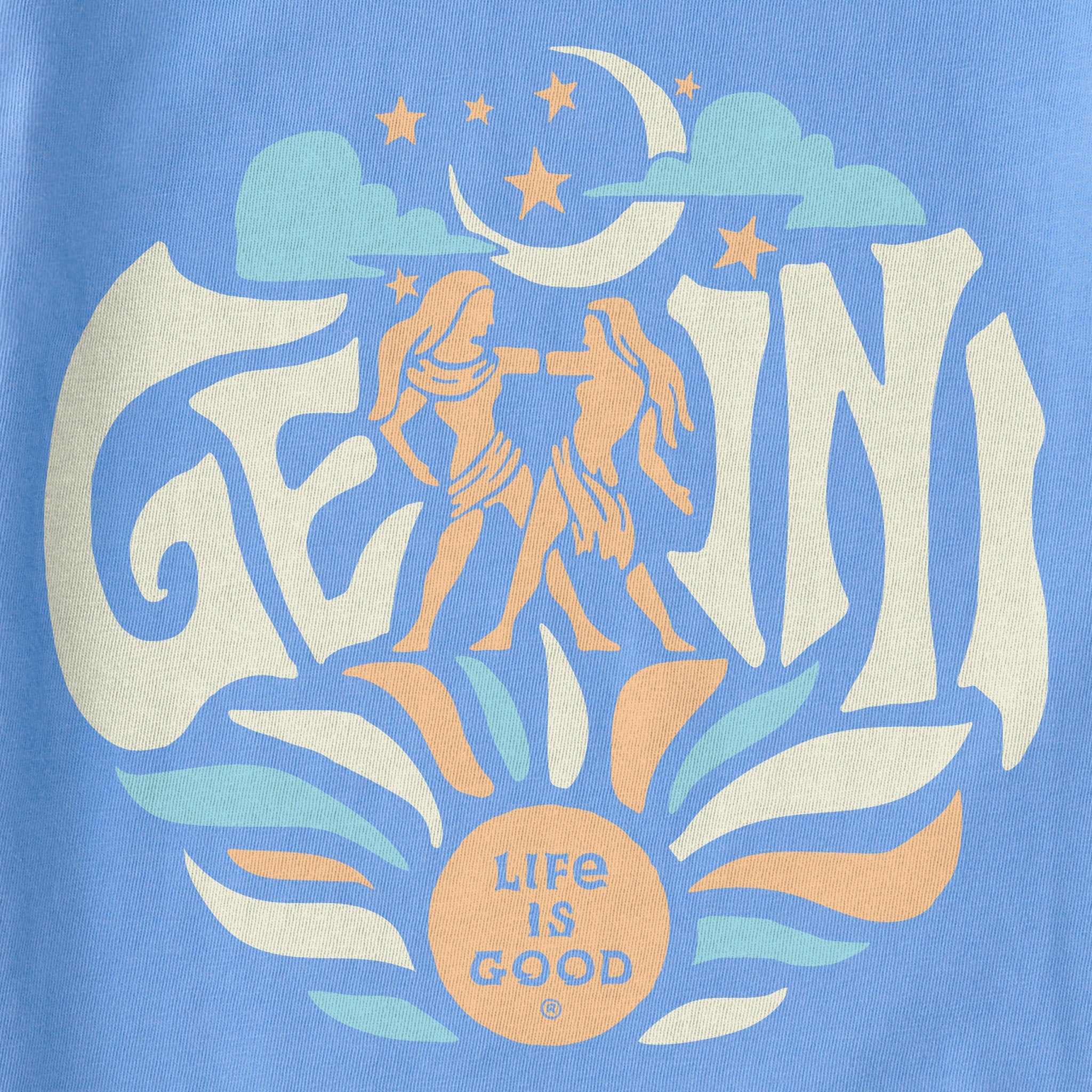 Women's Gemini  Zodiac Vibes Short Sleeve Crusher Boxy Tee