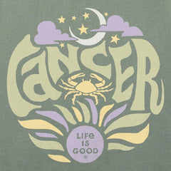 Women's Cancer  Zodiac Vibes Short Sleeve Crusher Boxy Tee
