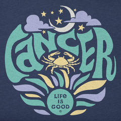 Women's Cancer  Zodiac Vibes Short Sleeve Crusher Boxy Tee